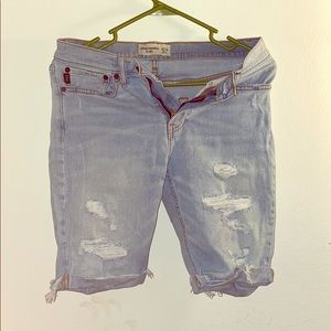 Abercrombie Ripped Denim Shorts